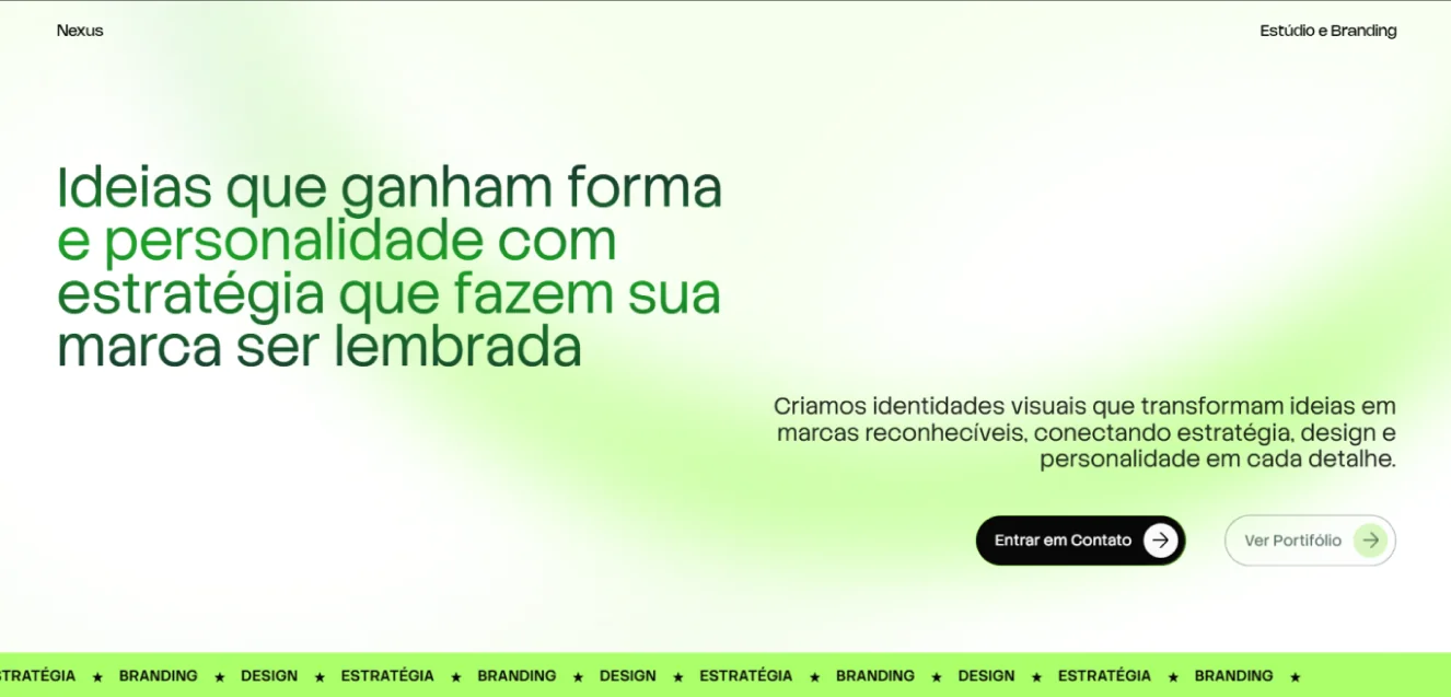 Projeto conceitual para agencia de marketing